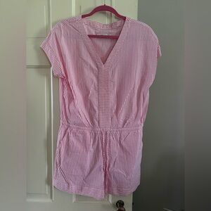 Vineyard Vines Pink & White Striped Women's Romper